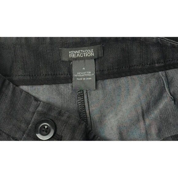 Kenneth Cole Reaction 4 Flare Jeans Dark Wash Flat Front Stretch Retro Urban - Picture 4 of 4